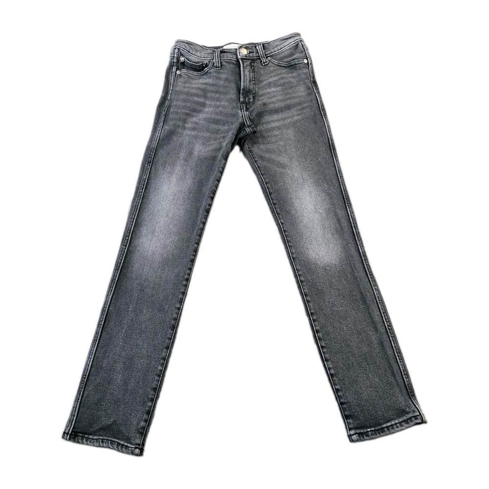 Gap Women's Jeans High Rise Slim Straight 1969 Black Denim Stretch 26" X 30" 26R